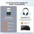 EKSA - H16 Bluetooth 5.2 Headsets, PC Wireless Headphones, AI ENC Mic, 35H Talk Time, with USB Dongle for Office/Call Center