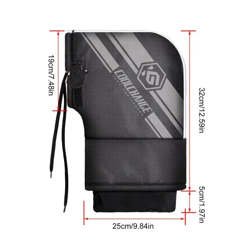 Winter Motorcycle Gloves 1 Pair Waterproof Winter Warmer Gloves Front Wind-Breaking Guard With Reflective Strip For Cold Weather