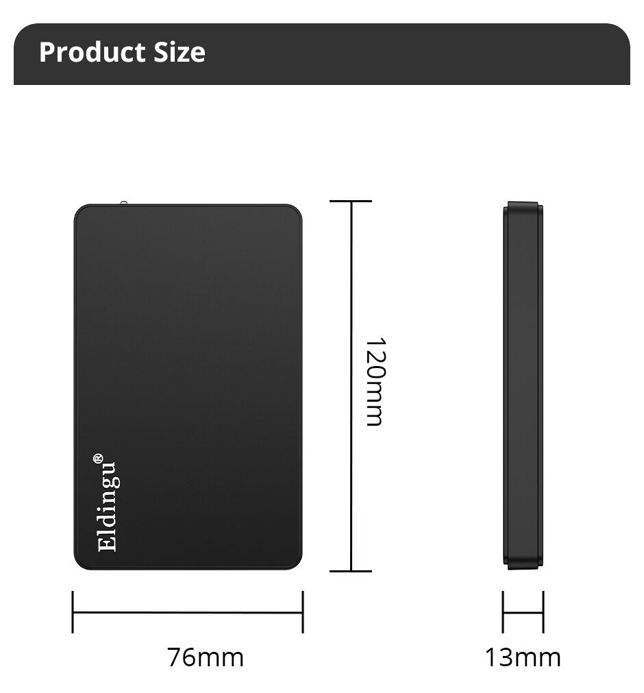 Eldingu HDD 2.5 Portable External Hard Drive 320GB 500GB 1TB 2TB USB3.0 for PC Laptop Gaming 250GB 1TB Mobile Hard Drive