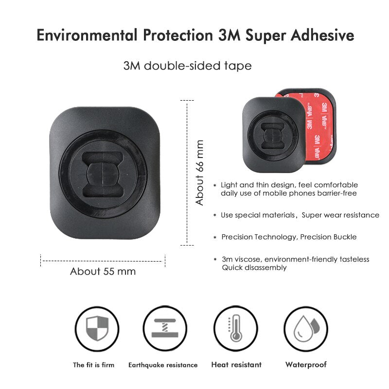 3M Adhesive for Mobile Phone Mount Motorcycle NotInclude Any IPhone Holder Shockproof Adapter Connector QuickInstallation Cell