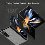 Slim Sheepskin Leather Matte Cover For Samsung Galaxy Z Fold 4 5G Case Camera Protect Fundas Sumsung ZFold4 Z Fold4 Fold3 7.6"