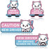 4pcs Cartoon Cat Student Driver Car Magnet Cute New Sign for Reflective Sticker Gift Teen Reusable  Bumper Safety