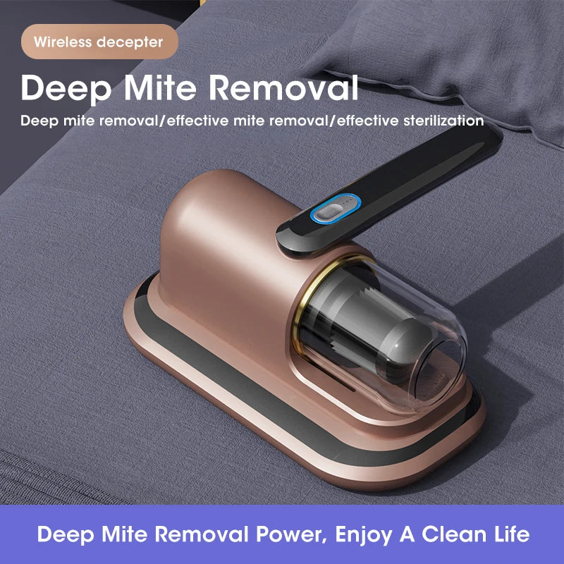 Powerful  Handheld Ultraviolet Mite Removal Vacuum Cleaner Frequency Mite Removal for Mattress Sofa Bed Home Detachable Filter