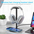 Link Dream Fast Wireless Charging with Headphone Stand 2-in-1 10W Wireless Charger Pad& Headset Holder for PC Accessories Desk