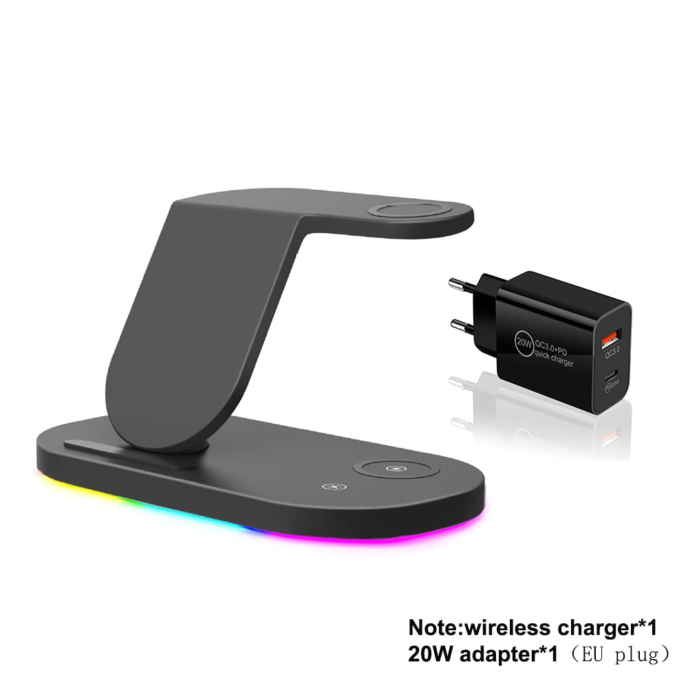 3 in 1 Wireless Charger Stand for Samsung Galaxy S23 S22 21 Ultra S20 30W Fast Charging Dock Station Watch5 Pro Holder Buds2 Pro