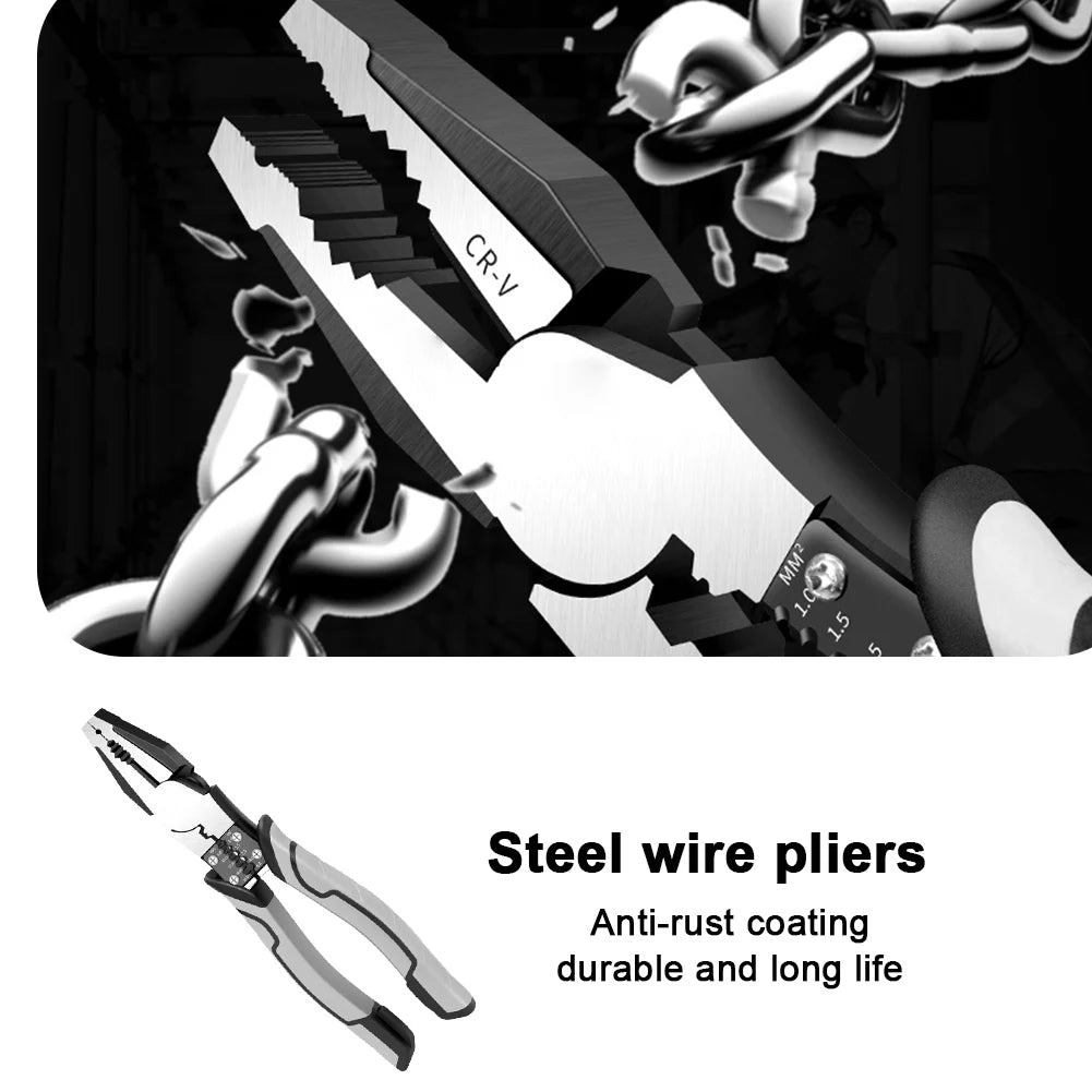 Electrician Pliers Wire Cutters Multifunctional Crimping Pliers Wire Strippers Hardware Repair Hand Tools Mulititools Wiring Too