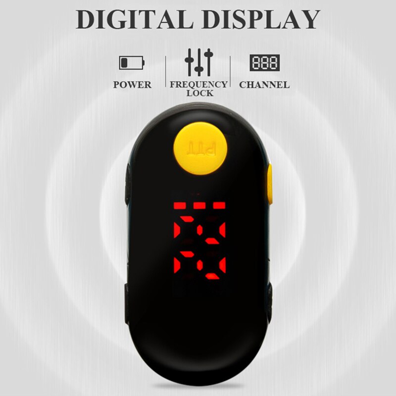 5cm Super Mini Walkie Talkie UHF 400-470MHz 0.5W 25 Channles Digital Display Portable Interphone Ear Two Way Radio with Headset