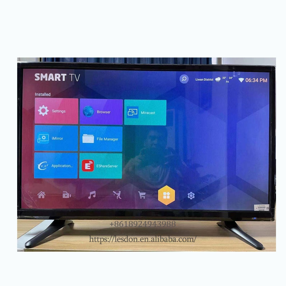 Guangdong Suppliers 4k uhd flat screen TV buying in bulk wholesale 65 55 32 inch lcd led smart android tv television