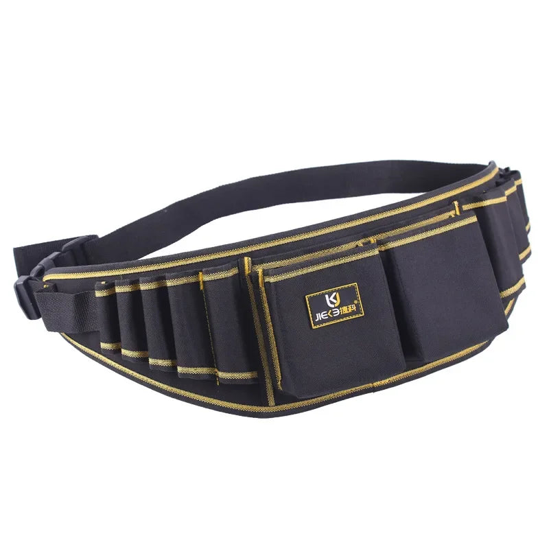 Hardware Tool Repair Kit Storage Bag Oxford Cloth Tool Belt Bag for Electric Drill Wrench Clamp Hammer Multi-pockets Waist Bag