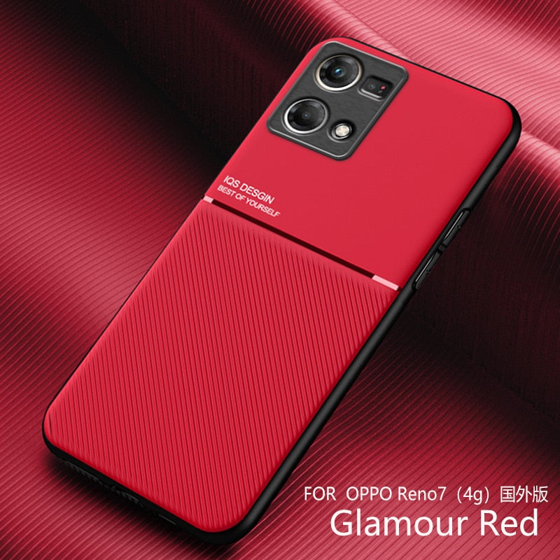 For OPPO Reno 7 4G Case Luxury Armor Magnetic Phone Cases For OPPO Reno 7 Reno7 4G  Stand Holder Back Cover Capa