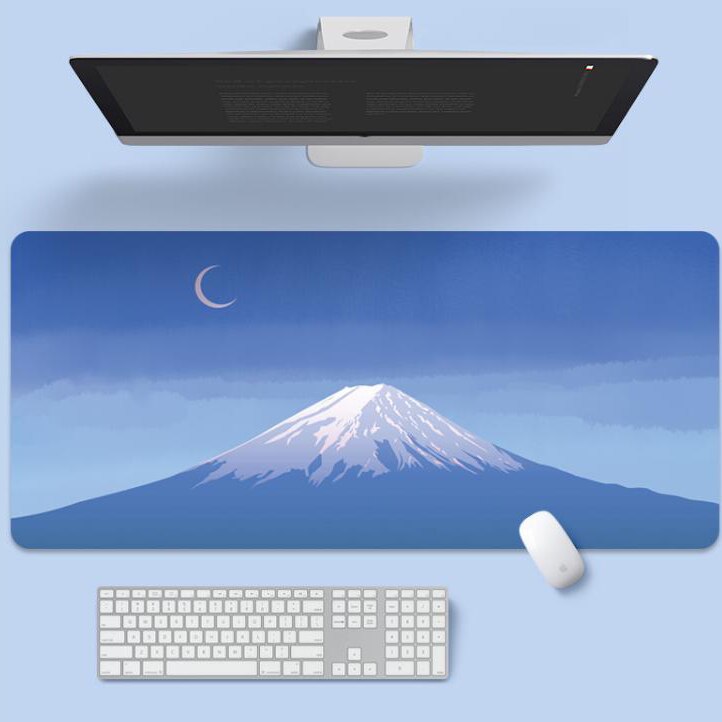 Purple Clouds Landscape Mouse Pad Large Office Desks Computer Mat Deskpad Non-Slip Rubber Bottom Keyboard Mat Office Desktop Pad