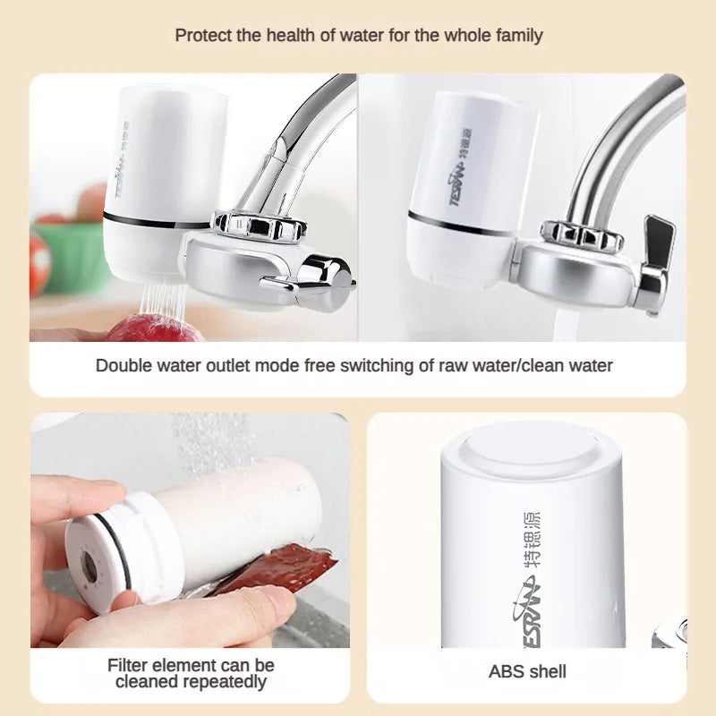 Home Water Purifier Filter External Softener Washable 7-Layer Ultrafiltration Carbon Filtre for Kitchen Tap Bidet Sink Fish Tank