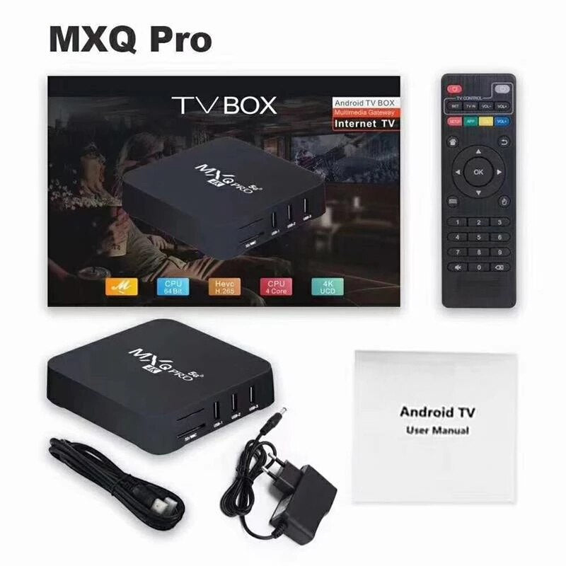 MXQ Pro Smart TV BOX Android Dual WiFi 1GB RAM 8GB ROM 3D Youtube Media Player 4K Set Top Box Smart Tv Box Upgraded Version