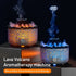 Volcano Lava Air Humidifier Aromatherapy Essential Oils Diffuser Remote Control Jellyfish Smoke Ring Flame Humidifier With Light