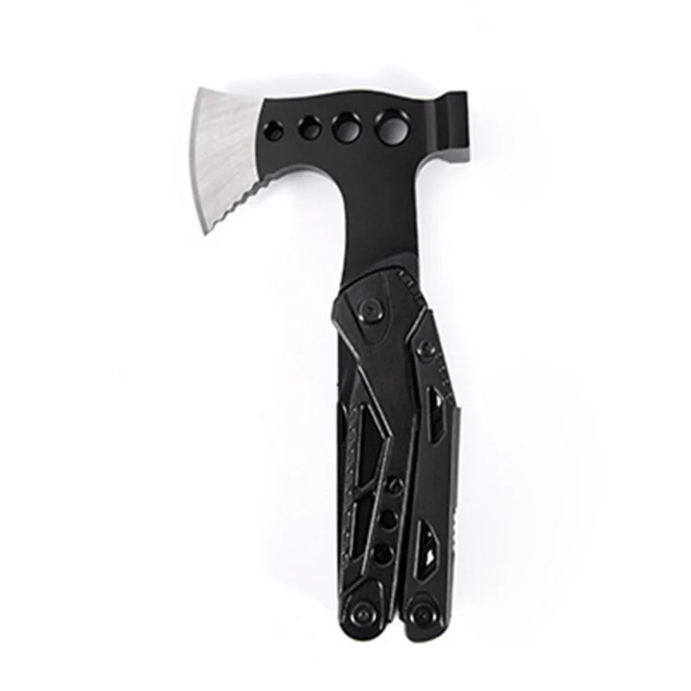 Multifunctional Small Axe Hammer Camping Pocket Knife Pliers Mini Portable for Hunting Camping Survival Outdoor Folding Tool