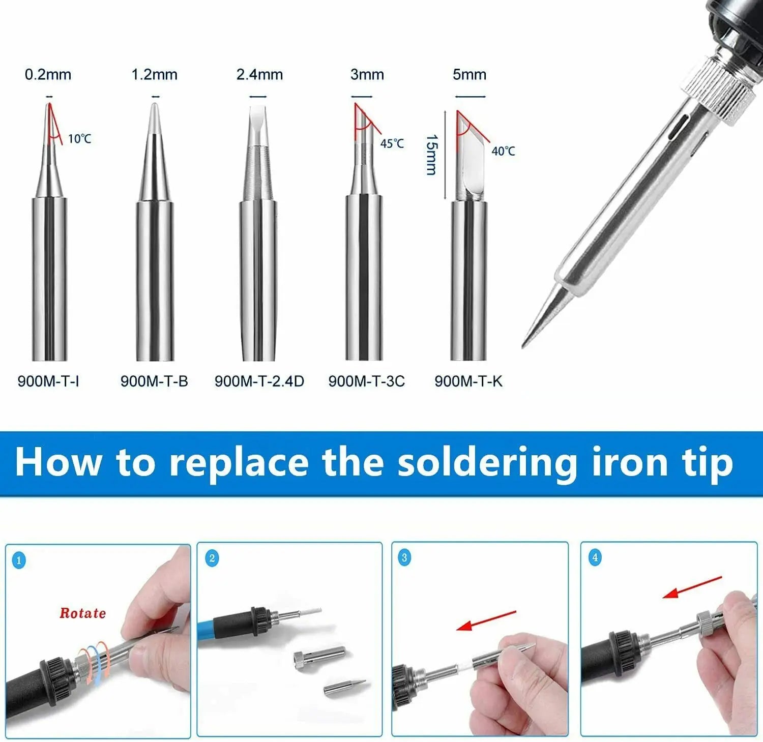 Soldering Iron Kit Adjustable Temperature 110V 220V 80W LCD Solder Welding Tools Ceramic Heater Soldering Tips Desoldering Pump