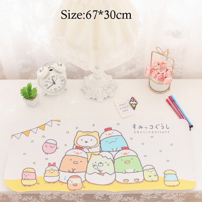 Cartoon Japanese Cute Anime Mouse Pad Waterproof Desktop Oil-proof Non-slip Desk Mat Kawaii Gaming Pads Students Writing Pad