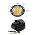 6 LED Motorcycle Headlight High Bright Waterproof Spot Light Brightness Auxiliary Spotlights Scooters Work Light Switch Button