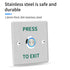 IP68 Waterproof Outdoor Stainless Square NC NO COM Push Lock Release Switch Exit Button with LED for Door Access Control System