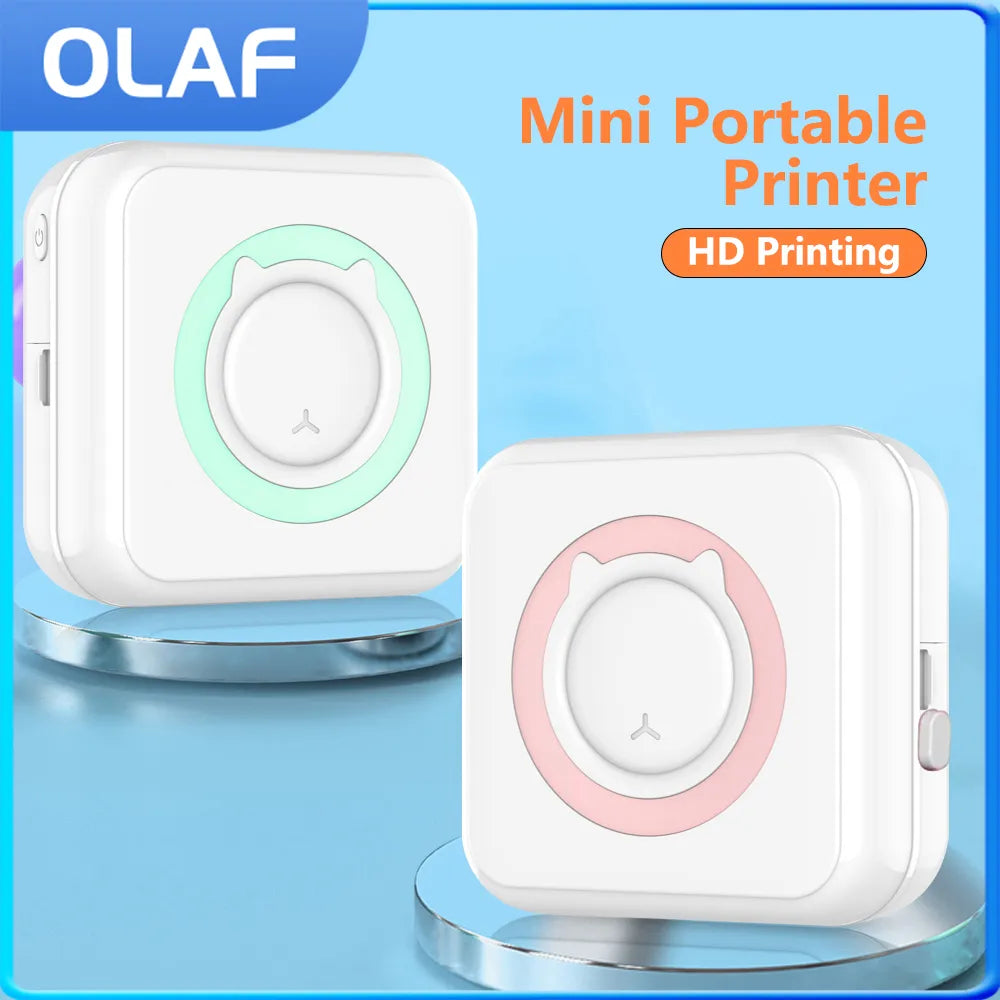Mini Printer Portable Pocket Label Thermal Adhesive Sticker Printer Wirelessly Bluetooth Inkless self-adhesive Paper Photo Print