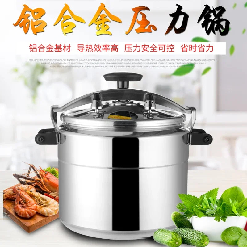 Aluminum alloy Double bottom pressure cooker 80L Commercial explosion-proof Large cooker pressure induction cooker Gas universal