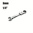 Flexible Pivoting Head Ratchet Short Wrench Spanner Garage Metric hand Tool 6mm-19mm For auto and Home Repair 1pcs