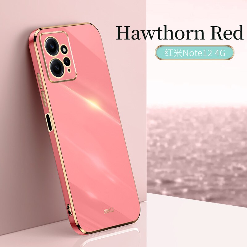 For Redmi note 12 4G Case Luxury Plating gilding Soft Silicone Cover For Redmi POCO X5 Pro Plus 12C K60E Xiaomi 13 12TPro Civi2