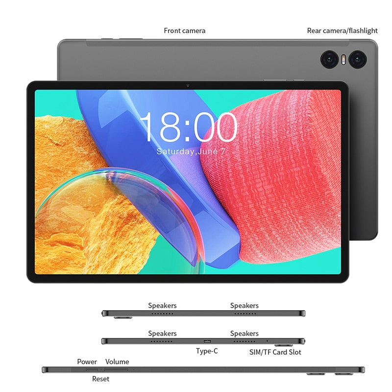 Teclast T50Pro 11" 2000x1200 Tablet MTKG99 Android 13 8GB+8GB RAM 256GB ROM 4G Network Type-C 8000mAh 18W PD Fast Charging