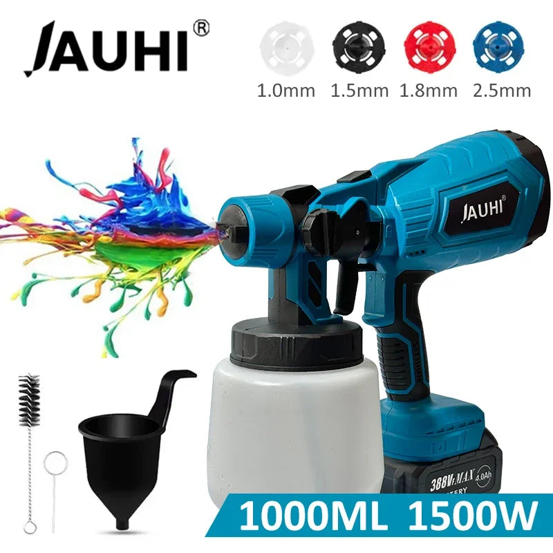 1000ML Cordless Electric Spray Gun with Battery Household Disinfection Sterilization Portable Paint Sprayer For Makita Battery