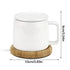 Heated Coffee Mug Electric Cup Heater Coffee Mug With Bamboo Base Electric Coffee Warmer Smart Coffee Warmers For Office Desk