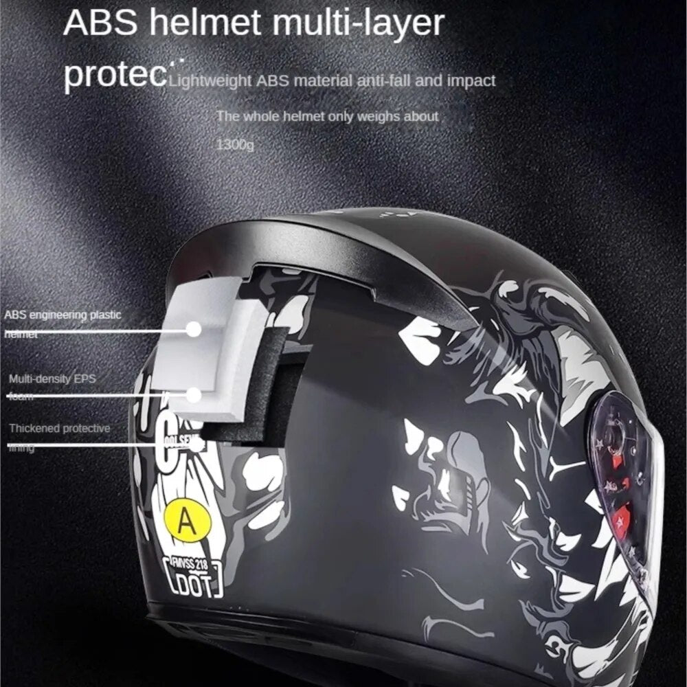 DOT Approved Helmet Motorcycle Cycling Moto Helmet Men Women Riding Racing Full Face Helmet Capacete De Moto HD Visors Capacetes