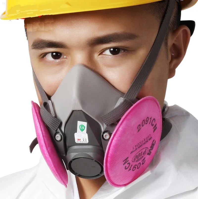 3M 6200 Gas Mask for Spray Paint Decoration Chemical Dust Mask Body Protect Toxic Steam Filter Respirator Reusable Half Mask