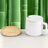 Heated Coffee Mug Electric Cup Heater Coffee Mug With Bamboo Base Electric Coffee Warmer Smart Coffee Warmers For Office Desk