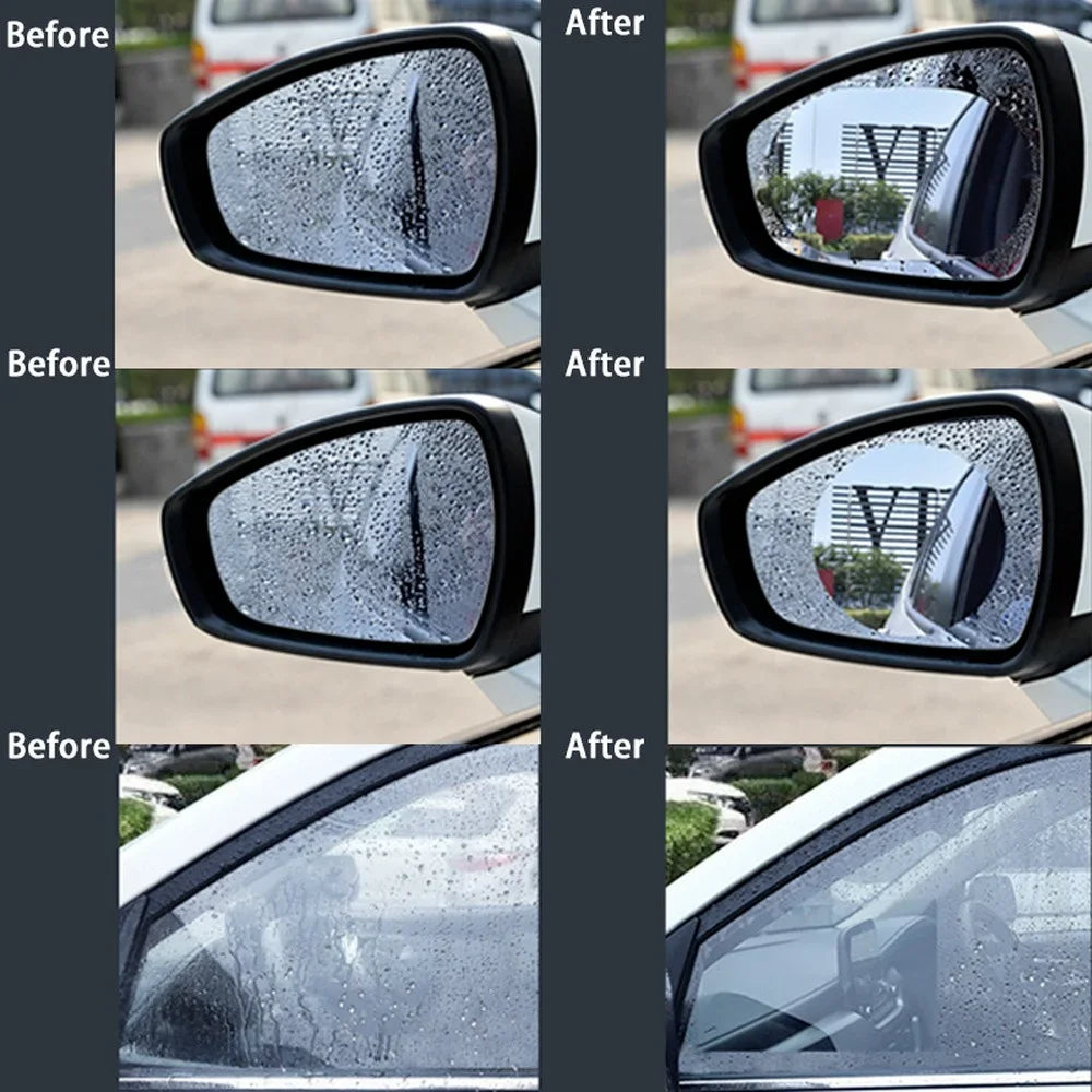 Car Rearview Mirror Film Side Window Rainproof Clear Film 2 Pcs Anti Fog Window Mirror Protective Film Sticker Car Accessories