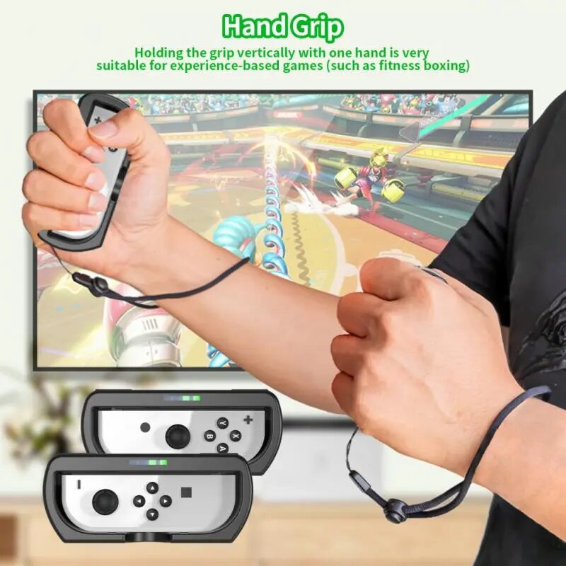 Game Handles Steering Wheel Abs Waterproof Detachable Two-in-one Left And Right Handles For Switch Oled Game Grip Steering Wheel