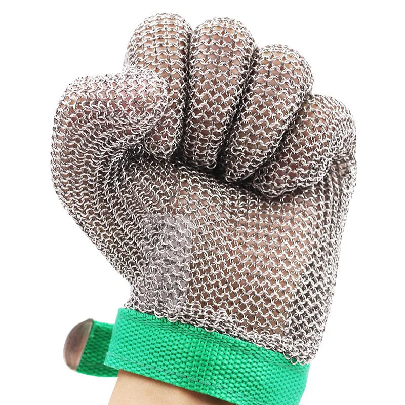 Stainless Steel Ring Mesh Gloves Anti Cut Knife Resistant Chain Mail Hand Protection Kitchen Butcher Glove