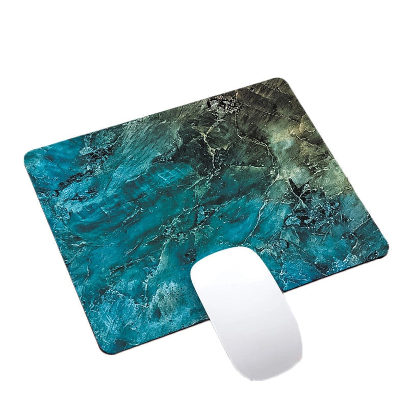 Marble Nordic Style Small Mouse Pad Computer Laptop Mousepad Rectangle Non-slip Rubber Base Deskpad Table Mat Desk Accessories