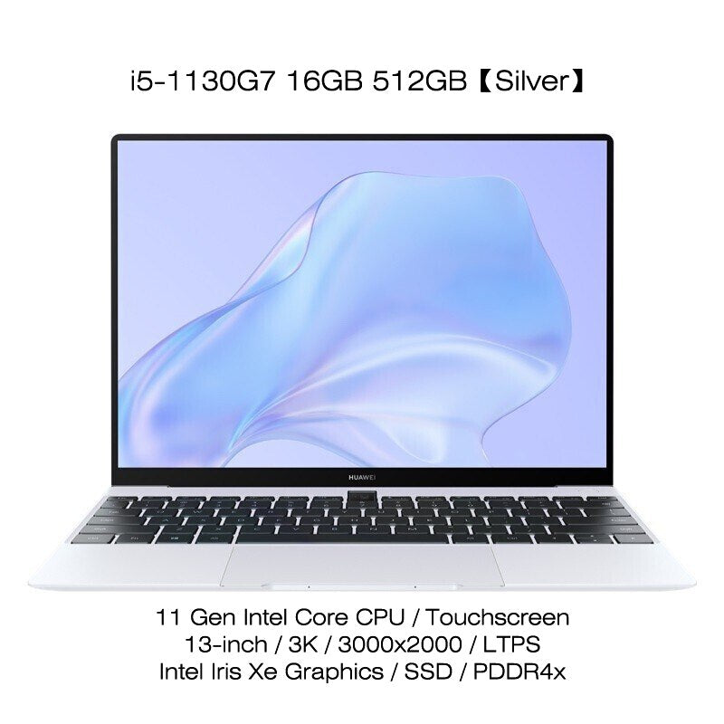 2022 HUAWEI MateBook X 13 Inch Laptop i5-1130G7/i7-1160G7 8GB/16GB 512GB Notebook  3.1k TouchScreen Netbook Iris Xe Graphics SSD