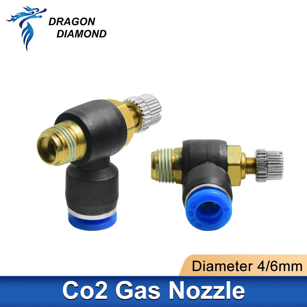 Co2 Laser Gas Nozzle Air Nozzle Diameter 4mm 6mm 2 pcs Use For Co2 Laser Head For Co2 Laser Engraving Cutting Machine