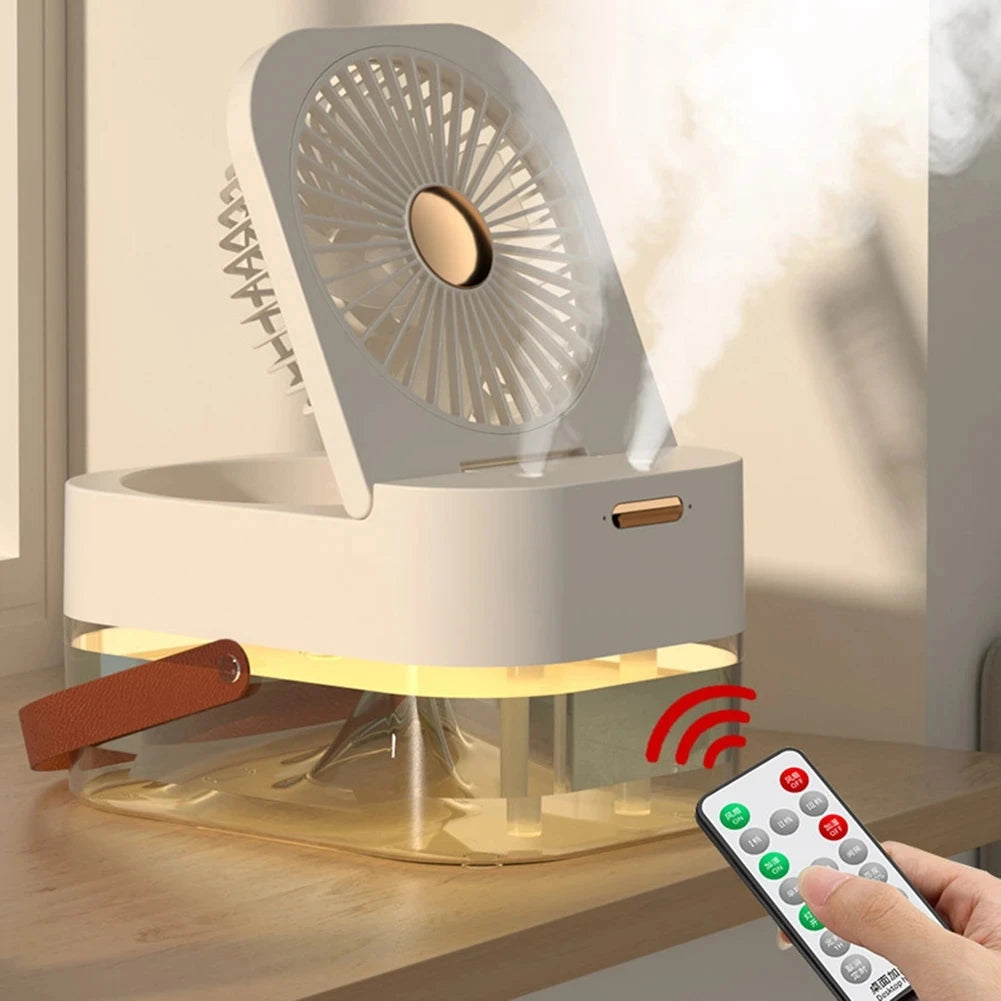 Xiaomi Double Spray Humidification Home Desktop Air Cooler Fan USB Rechargeable Remote Control Humidifier Sprayer Cooling Fan