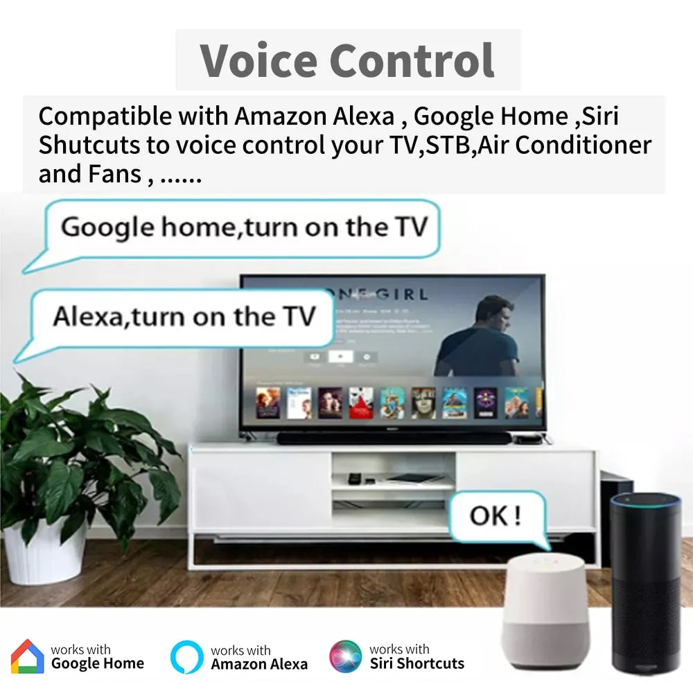 Tuya Smart IR Remote Control with Temperature Humidity Sensor for Air Conditioner TV DVD AC Works with Alexa Google Home
