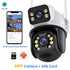Wifi Surveillance Cameras 4K Waterproof Outdoor Wireless Security Camera Dual Lens Security-Protection ICsee IP Camera AI Track