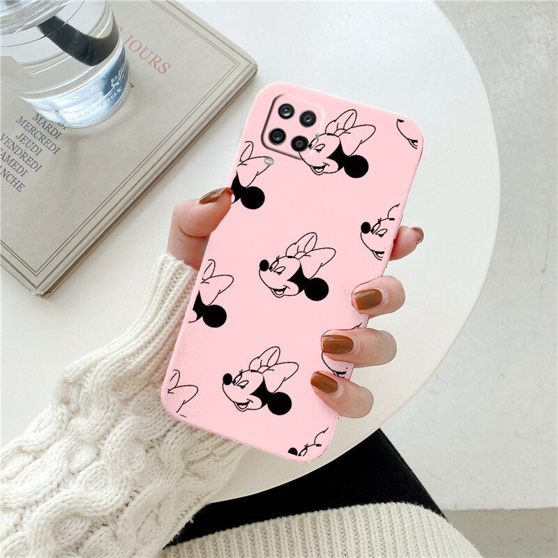 A12 4G Phone Case For Samsung Galaxy A12 M12 F12 4G Mickey Mouse Disney Soft Cover For Samsung A 12 4G F12 M12 4G Bumper Fundas