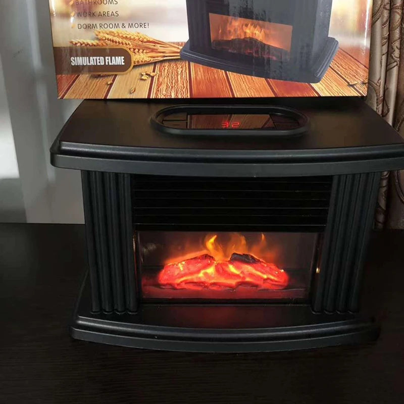 Electric Fireplace Heater For Room Flame Effect Heating Stove With Remote Control Winter Hand Foot Warmers For Office