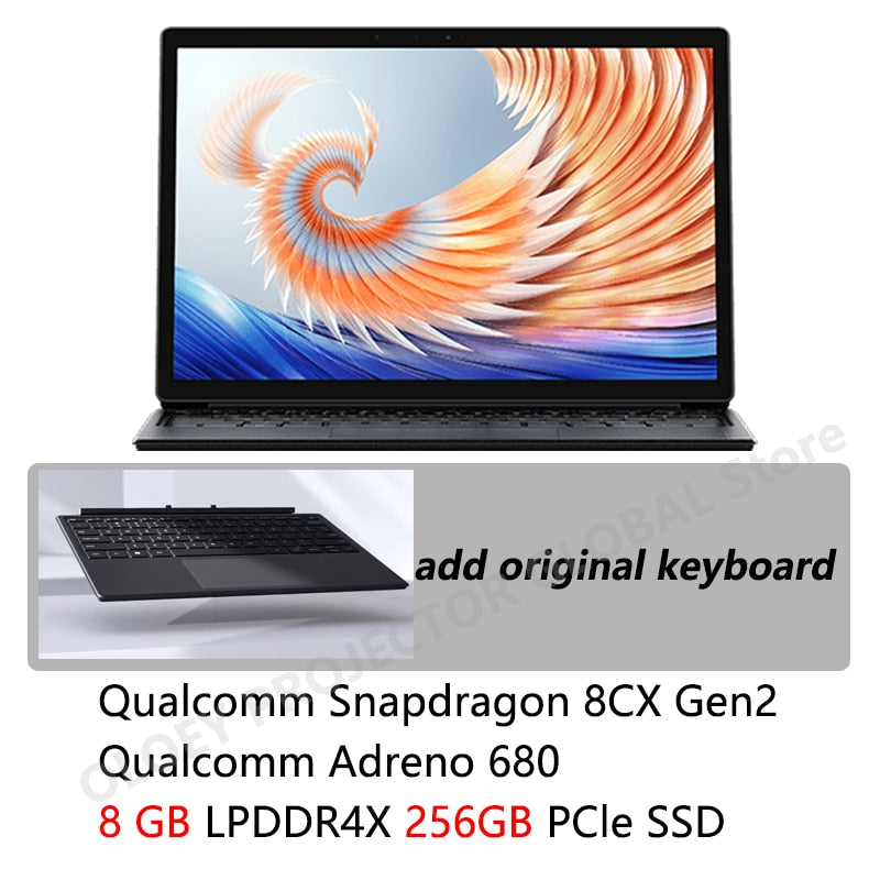 Xiaomi Book 12.4 2023 2-in-1 Tablet Laptop Qualcomm Snapdragon 8cx Gen 2 8 cores 8GB LPDDR4X 256GB SSD 2.5K Touch Screen Windows