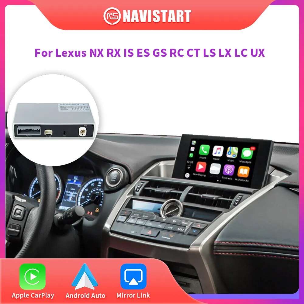 NAVISTART Wireless CarPlay for Lexus NX RX IS ES GS RC CT LS LX LC UX 2014-2019 with Android Mirror Link AirPlay Car Play