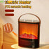 ECHOME Electric Heater Graphene with Handle Simulation Flame Warm Air Blower Fireplace Heater for Room Winter Electric Warmer