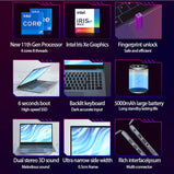 11TH Gen Gaming Laptop 15.6 Inch Intel Core i7 1165G7  NVIDIA MX450 2GB DDR5 32GB RAM Fingerprint Notebook Windows10 11 WiFi6 BT