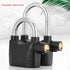 Full Copper Core Zinc Alloy Motorcycle Long Beam Bicycle Alarm Padlock Anti-Rust Security Lock with 110db Alarm