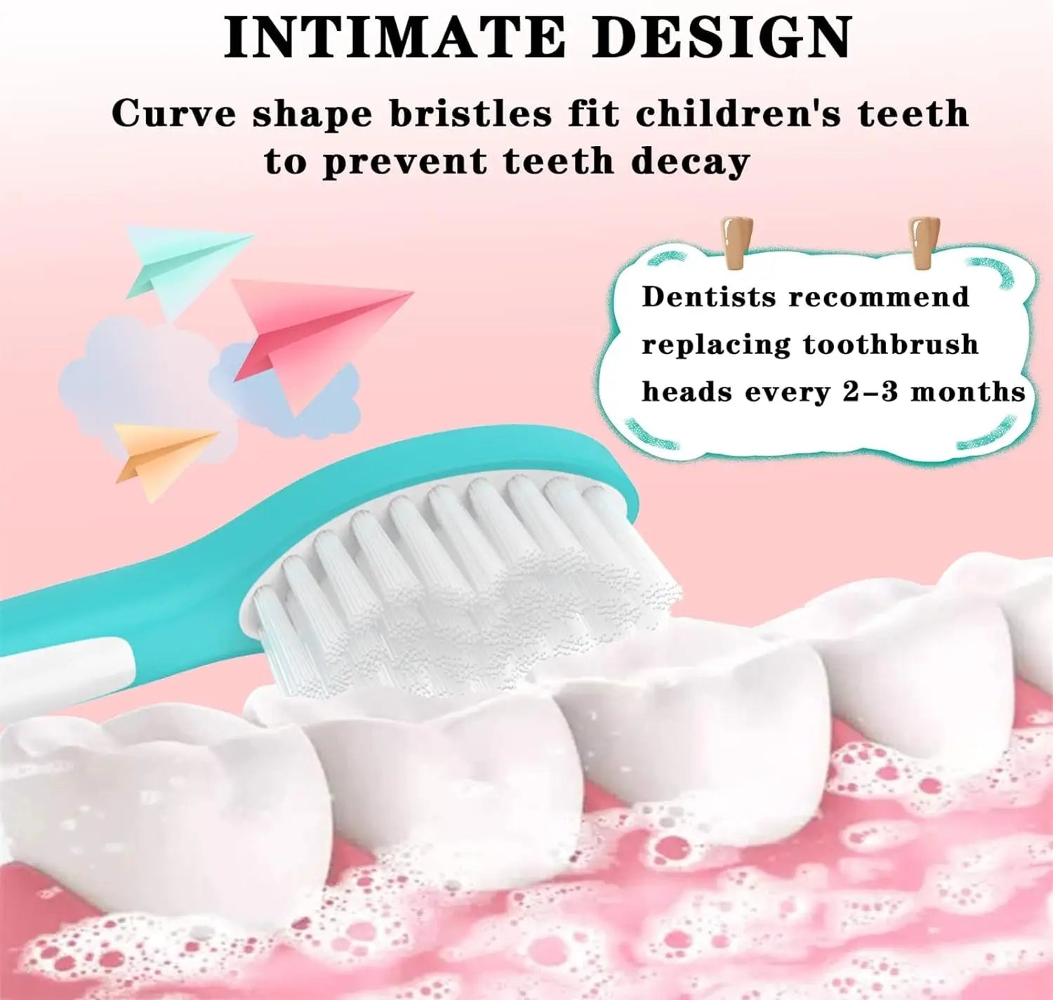 4/8/12/16/20PCS Kids Replacement Heads Compatible with Philips-Sonicare Electric toothbrushHX6042/94,HX6340,HX6034,HX6321,HX6331